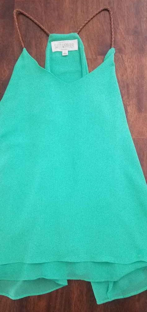 Green flowy camisole